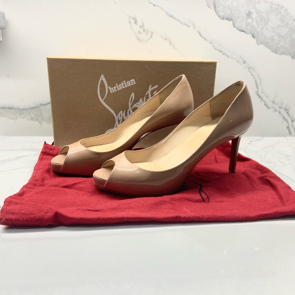 Christian louboutin peep toe heels